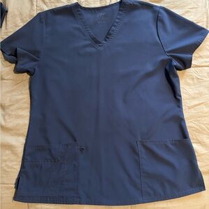 Classic Navy V-Neck Short Sleeve Top